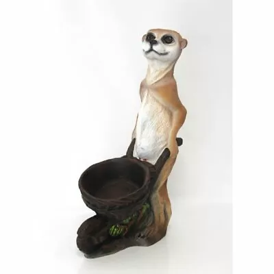 Meerkats With Wheelbarrow Garden Ornament Animal/Ornament From Artificial Stone • $137.24