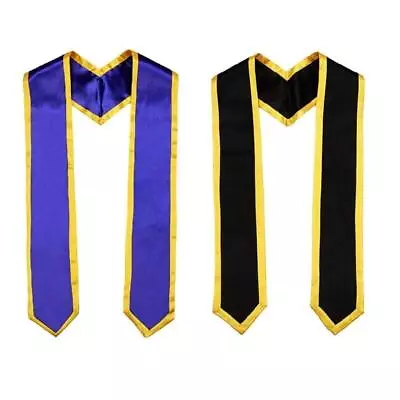 Plain Graduation Stole Sash For Adults - Matches For Academic Gown • £5.60