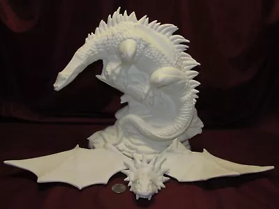 Ceramic Bisque Large Ambush Dragon U-Paint Ready To Paint Fantasy Mystical • $49.99
