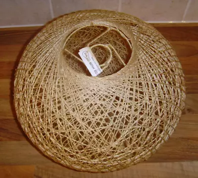Wicker Rattan Globe Ceiling Lampshade 60w Easy Fit 10 Inch Size • £14.99