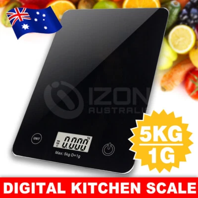 $16.71 • Buy 5kg/1g Kitchen Digital Scale LCD Electronic Balance Food Weight Postal Scales