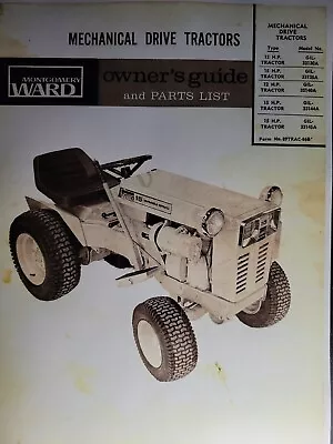 Montgomery Ward Gilson Gear Drive 12 & 15 H.P. Garden Tractor Owners Manual GIL- • $58.99