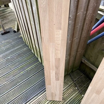 £15 • Buy Solid Oak Kitchen Worktop Off Cut 40mm Thick 1022mm X 169mm