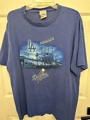 Vintage CSA Los Angeles LA Dodgers MLB Baseball 2005 Blue T-shirt Size L Or XL • $12