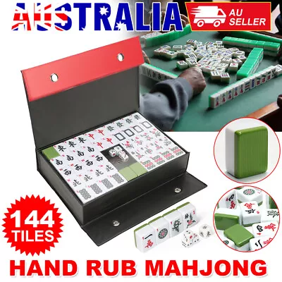 144 Tiles Heavy Duty Chinese Mahjong Set Strategy Game Traditional Games W/ Box • $43.06