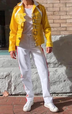 $665 • Buy Custom Made Genuine Leather Freddie Mercury Outfit From The Magic Tour 1986