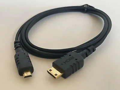 Ultra Thin Flexible Mini HDMI To Micro HDMI Cable • $12