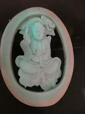 Phosphorescent QUAN YIN Glow In The Dark Modern Ye Ming Zhu 925 PENDANT • $135