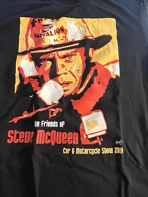 Steve McQueen Car Motorcycle Show 2019 T Shirt Mint Black XL Actor Racing Racer • $26