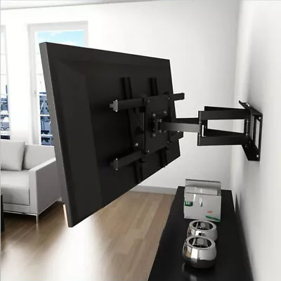 Swivel Tilt TV Wall Bracket For 32 37 40 42 47 50 55  Inches Flat Corner Support • £22.91