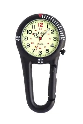 TLG Clip On Carabiner Sprung Paramedic Luminous Glow Doctors Nurses Fob Watch  • £9.95