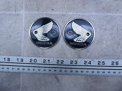 $60.49 • Buy 1966 Honda CB160 Twin H1067-2) Left And Right Gas Petrol Fuel Tank Emblems Set
