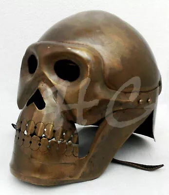 Medieval Skeleton Armour Helmet Viking Mask Spectacle Roman Knight Helmets • $77.17