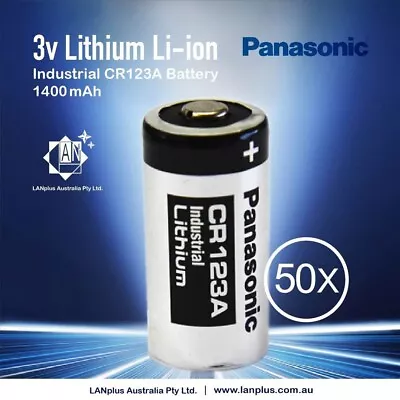 50x Panasonic 3V CR123a 1400mah CR17345 Lithium Battery CR123 DL123A EL123A 123A • $150