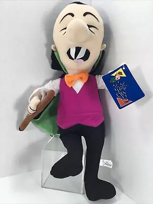 Mr Magoo Dracula Plush Stuffed Doll Black Velvet Cape 16  Toy Factory 2002 Tags • $13.45