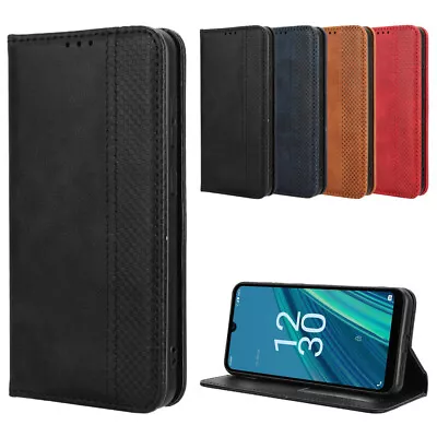 For Cricket Debut S2 U380AC /AT&T Calypso 4 Case Leather Wallet Black Cover • $8.15