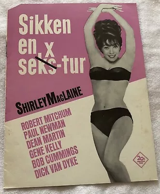 What A Way To Go! Shirley MacLaine Paul Newman Vtg 1964 Danish Movie Program • $19.99