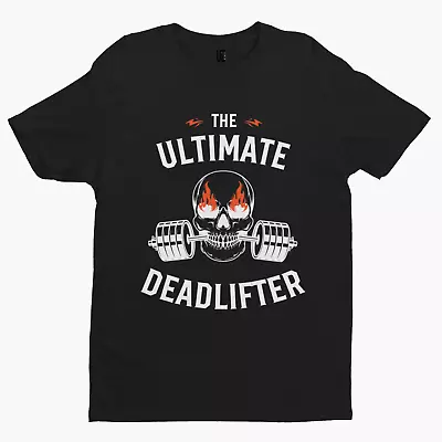 Ultimate Deadlifter T-Shirt - Gym Sport Weights Arnie Retro Men Cool Training Lo • £8.39