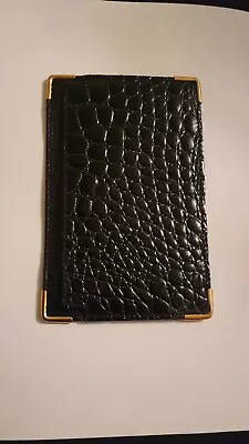 Vintage Budd Leather Genuine Crocodile Bidente Skin Walket Card Passport Case • $19.99