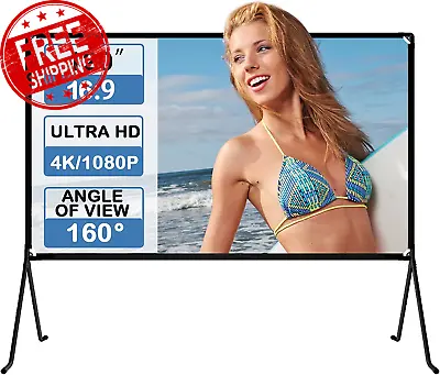 $269.52 • Buy Projector Screen And Stand,120 Inch Outdoor Projector Screen With Stand,Front An