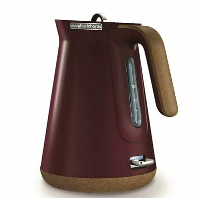 Morphy Richards Aspect Kettle Boiler Jug W/ Cork Trim | Maroon 100017  • $74.05