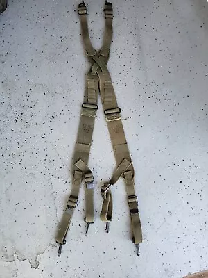 WWII U.S. Army M1936 Suspenders OD Green 1945 Dated Excellent Cond. *Vintage* #1 • $29.95