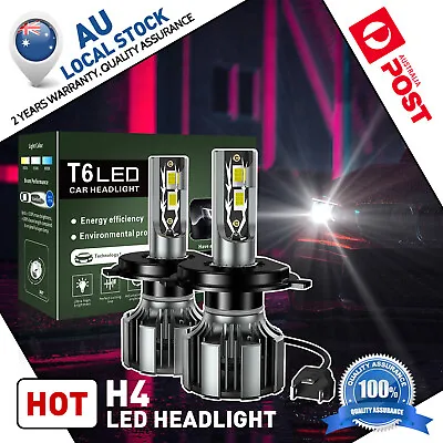 H4 Headlight Light LED Bulbs For Toyota Hilux KUN26 Ute 3.0 D-4D 4WD 2006-2015 • $44.09
