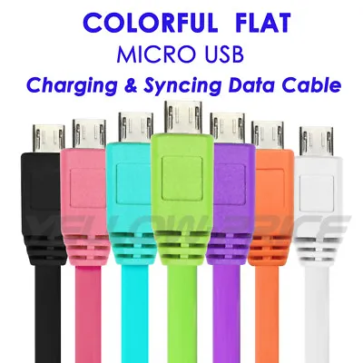 2A Rapid High Speed Short Flat Micro USB V8 Charger Cable Cord For Power Bank AU • $7.59