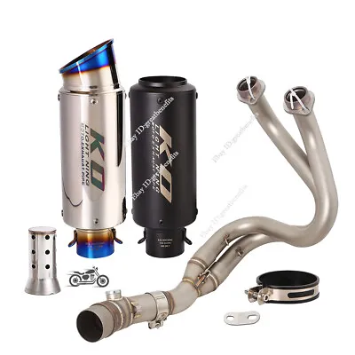 For Kawasaki Z650 Ninja 650 2017-2023 Slip On Exhaust System Front Muffler Pipe • $240.30