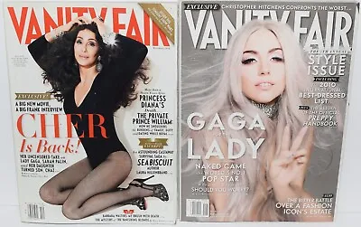 Lot Of 2 Issues Vanity Fair Magazine 2010 September Lady Gaga 2010 December Cher • $49.99