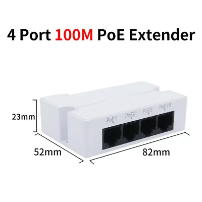 4 Port Gigabit POE Extender Network Switch Repeater IEEE802.3af/at PoE Switch  • $11.59