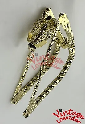 Vintage Lowrider 20  Drop-down Gold Full Birdcage Springer Fork W/90 Degree Ring • $287.79