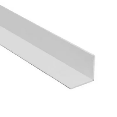 White 1.2 Metre UPVC Plastic Rigid Angle 25mm X 25mm Corner Trim 90 Degree  • £23.99