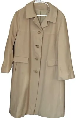 Vintage Women's 100 % Cashmere Coat Joseph R. Harris Lined Buttons Large • $49.72