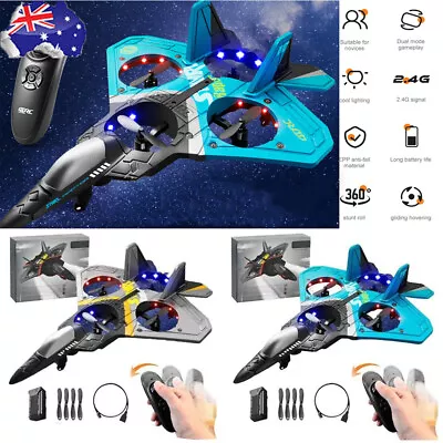 V17 Jet Fighter Stunt RC Airplane Remote Control 360 Spin Plane Glider Model Toy • $39.85