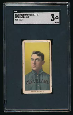 1909-11 T206 Nap Lajoie Portrait Cleveland Naps Piedmont Series 150 SGC 3 VG • $1299.99