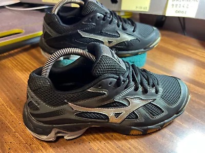 Mizuno™ Wave Bolt 5 Volleyball Shoes ~ Black / Silver ~ Women Sz 7  Medium • $14.99