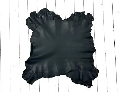 £14.99 • Buy 1mm Dyed Veg Tan Suede Sheepskin Leather Craft Half/whole Hide - Soot Black