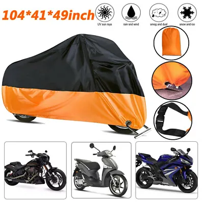 XXL Motorcycle Cover Waterproof For Harley Davidson Outdoor Rain UV Protector • $13.99