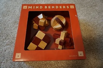 Solid Wood Mind Benders 3D Puzzles Mind Challenge Go! Classic Games Very Good • $8.95