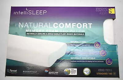 IntelliSLEEP Natural Comfort Contour Memory Foam Pillow Standard Contour 16 X24  • $49.99