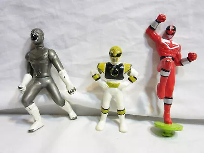 POWER RANGERS *Set Of 3 Figures *2000 McDonalds - 1995 White Ranger - Silver Red • $5.97