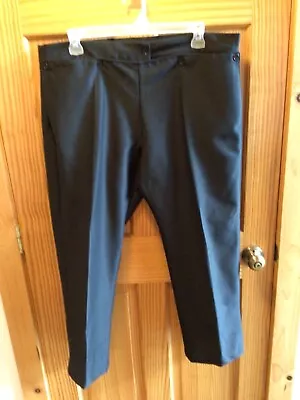 Amish Mennonite Hand Made Black 5-Button Broadfall Pants W42 EUC Plain Clothing • $14.99
