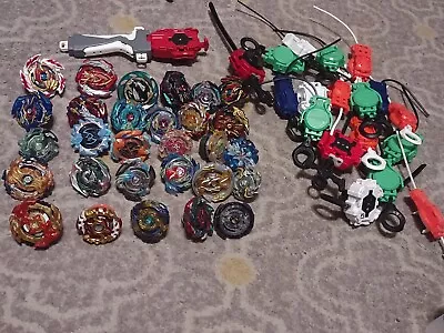 Beyblade Burst Takara Tomy Lot Name Brand Lot Of 29 & 18 Launchers With Extras • $49