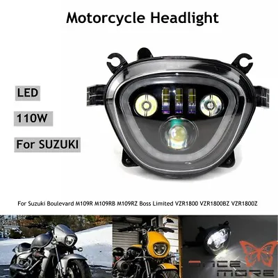 Motorcycle 110W LED Headlight For Suzuki VZR1800 Boulevard M90 M109R 2006-2022 • $379.99