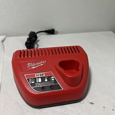  Milwaukee M12 12 Volt Charger Red Lithium-Ion 48-59-2401 • $12