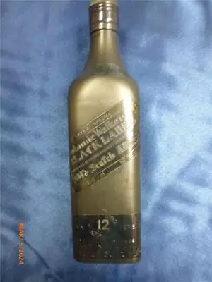 Vintage Johnnie Walker Silver Bottle 1920 Commemorative Black Label Rare Collect • $650