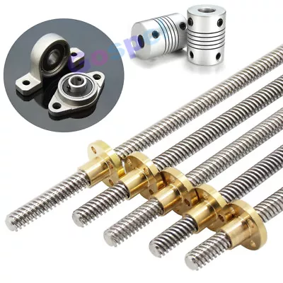 T8 Nut Accessories 8mm Lead Screw Rod Linear Rail Bar Shaft For 3D Printer CNC • £3.42