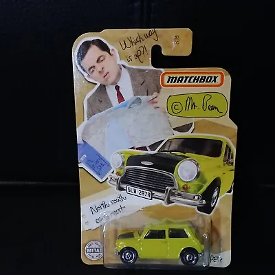 Matchbox Green & Black Mr Bean Austin Mini Cooper Card Has Flaws • $7.24