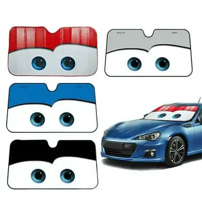 Red Big Eyes Car Windshield Sun Shade Block Front Cover Anti-UV With Suction Cup • $21.09